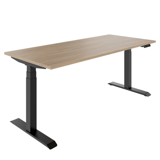 LORNA 2-motor desk | 1200 - 1800 mm, electrically height adjustable, amber oak