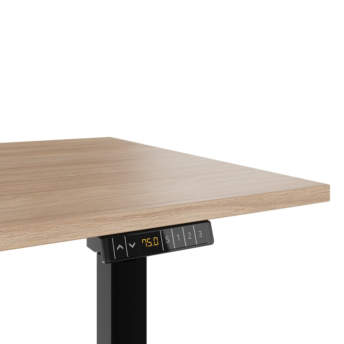 LORNA 2-Motoren-Schreibtisch | 1200 - 1800 mm, elektrisch höhenverstellbar, Bernsteineiche