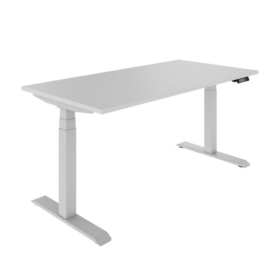 LORNA 2-motor desk | 1200 - 1800 mm, electrically height adjustable, pearl gray