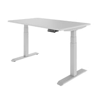 TELDRA 2.0, 2-motor desk | 1200 - 1800 mm, electrically height adjustable, pearl grey