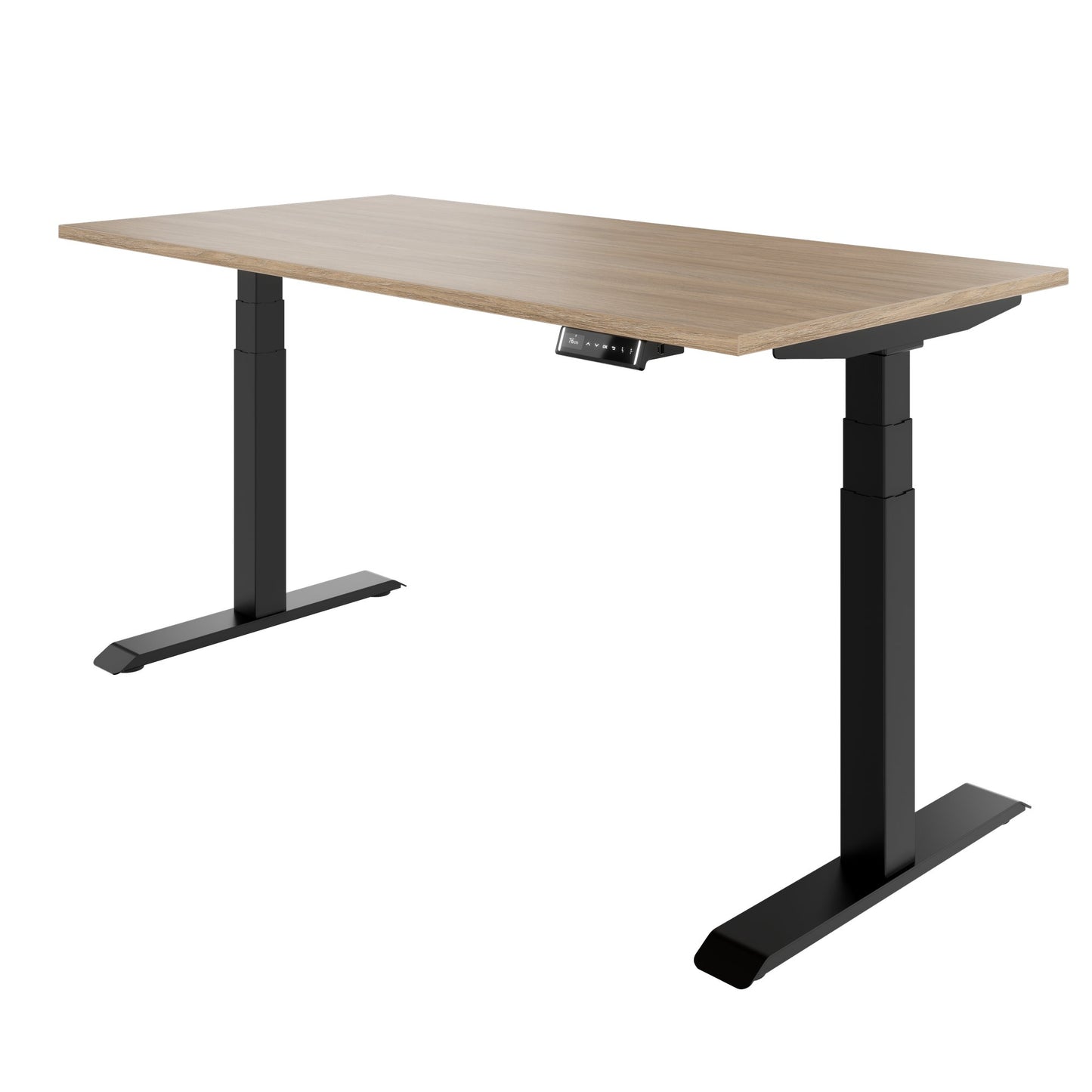 TELDRA Pro, 2-Motoren-Schreibtisch | 1200 - 2000 mm, elektrisch höhenverstellbar, Bernsteineiche