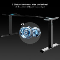 TELDRA Pro, 2-Motoren-Schreibtisch | 1200 - 2000 mm, elektrisch höhenverstellbar, Bernsteineiche