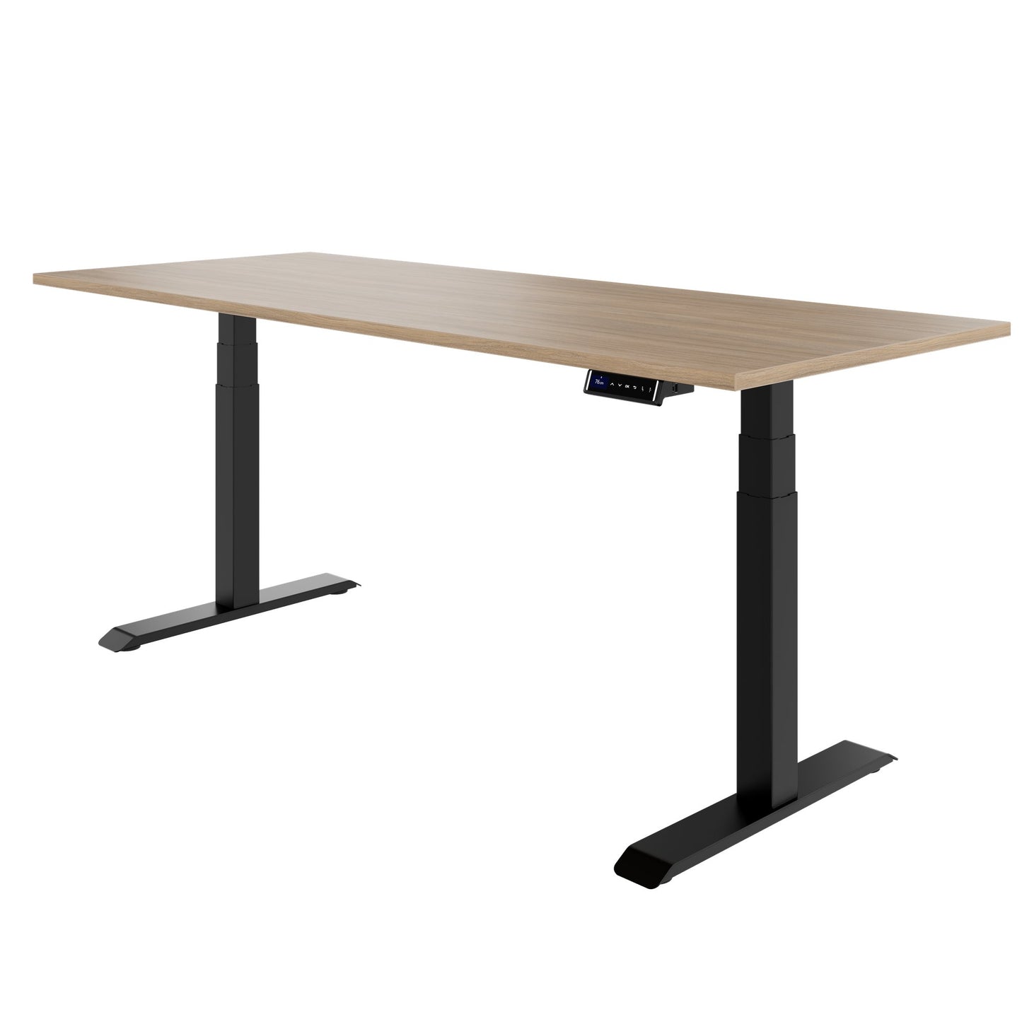 TELDRA Pro, 2-Motoren-Schreibtisch | 1200 - 2000 mm, elektrisch höhenverstellbar, Bernsteineiche