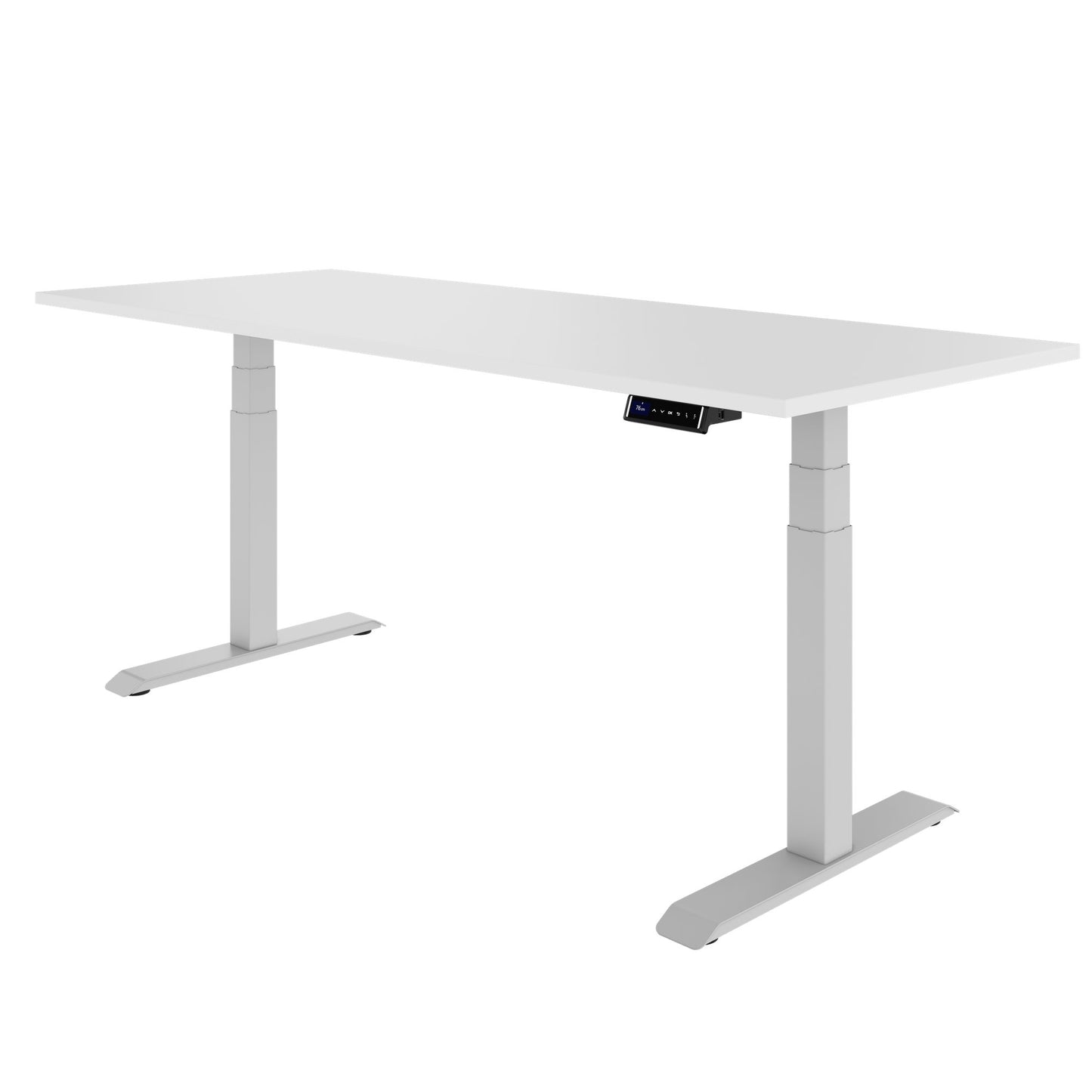 Teldra 2.0, 2-engine desk | 1200 - 2000 mm, electrically height adjustable, white