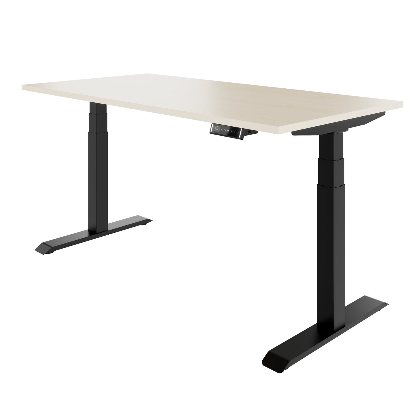 TELDRA Pro, 2-Motoren-Schreibtisch | 1600 - 1800 mm, elektrisch höhenverstellbar, Ahorn