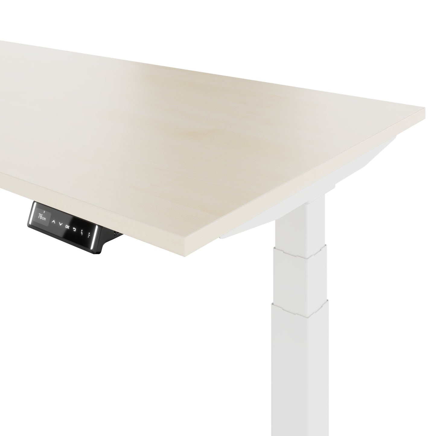 TELDRA Pro, 2-Motoren-Schreibtisch | 1600 - 1800 mm, elektrisch höhenverstellbar, Ahorn