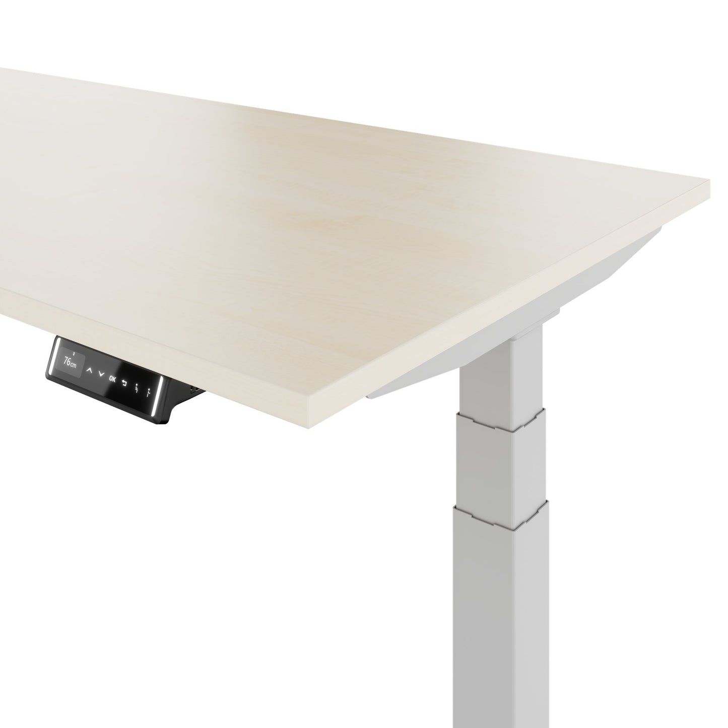 TELDRA Pro, 2-Motoren-Schreibtisch | 1600 - 1800 mm, elektrisch höhenverstellbar, Ahorn