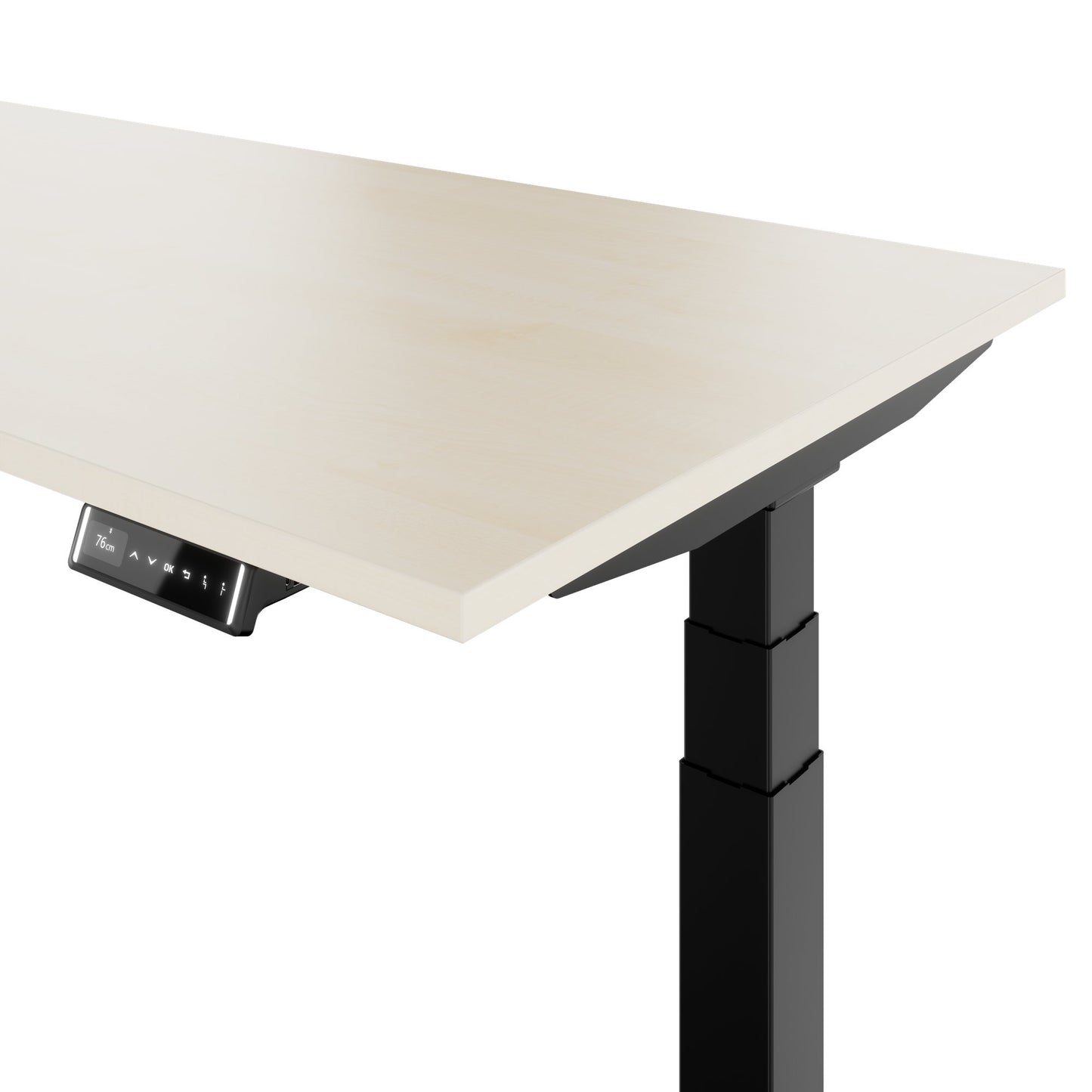 TELDRA Pro, 2-Motoren-Schreibtisch | 1600 - 1800 mm, elektrisch höhenverstellbar, Ahorn