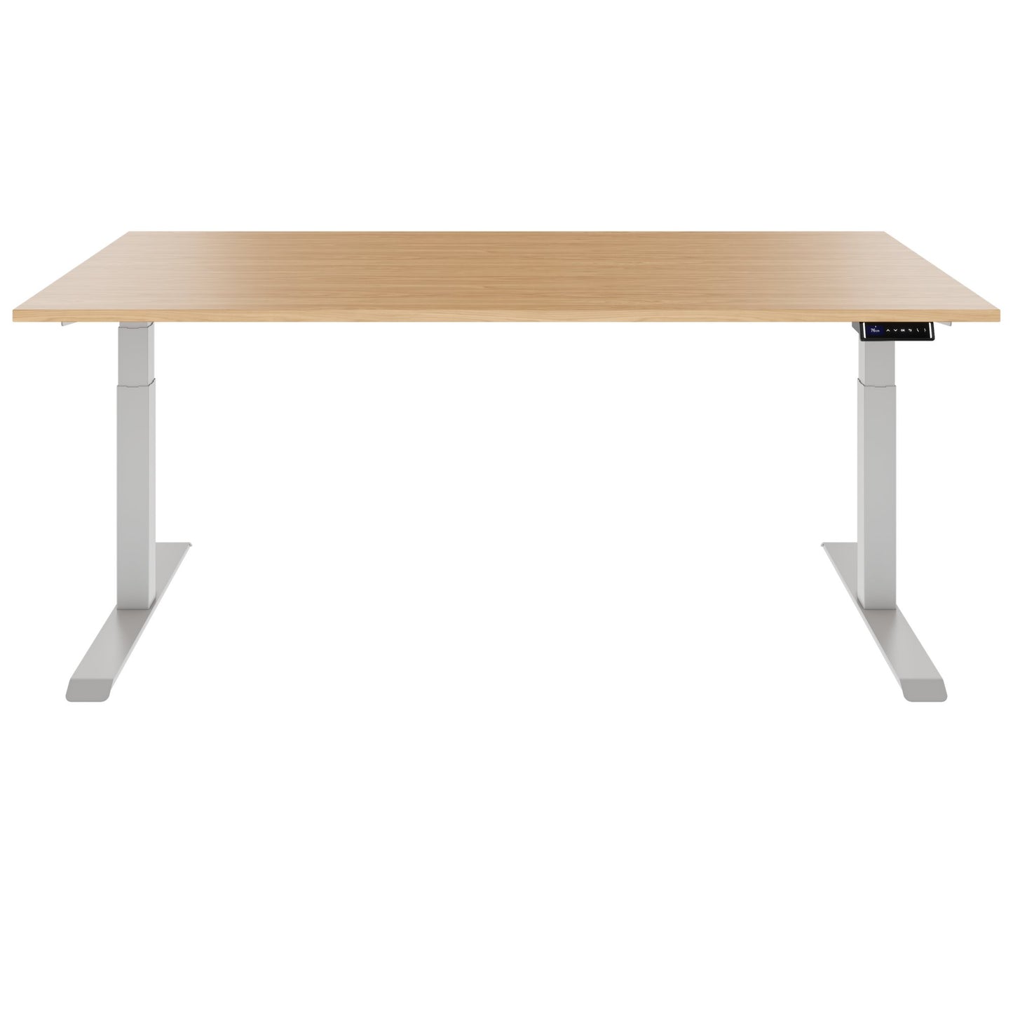 TELDRA Pro, Bureau à 2 moteurs | 1600 - 2000 mm, réglable à la hauteur électrique, chêne en placage en bois réel