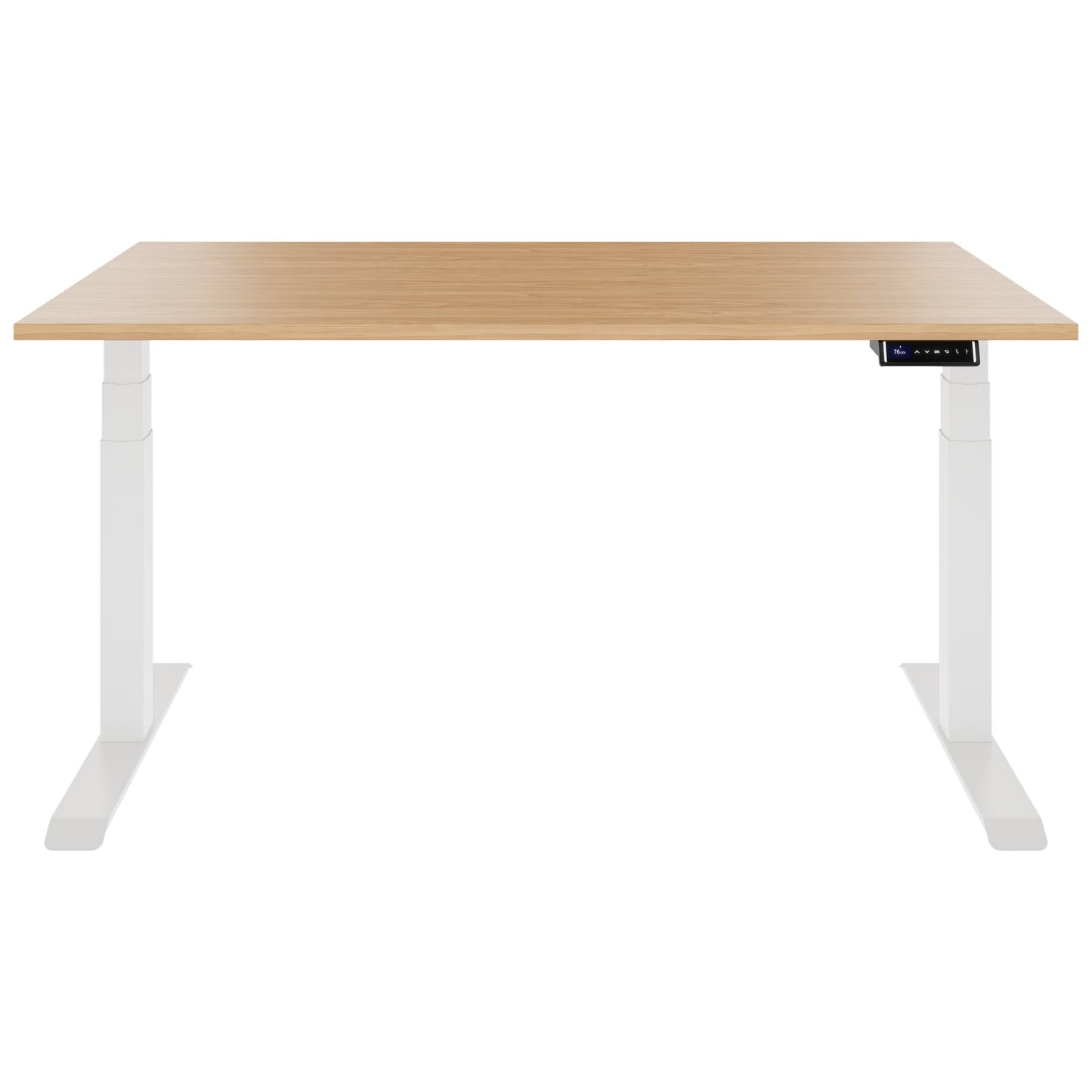 TELDRA Pro, Bureau à 2 moteurs | 1600 - 2000 mm, réglable à la hauteur électrique, chêne en placage en bois réel