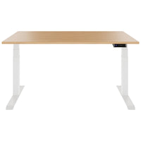 TELDRA Pro, Bureau à 2 moteurs | 1600 - 2000 mm, réglable à la hauteur électrique, chêne en placage en bois réel