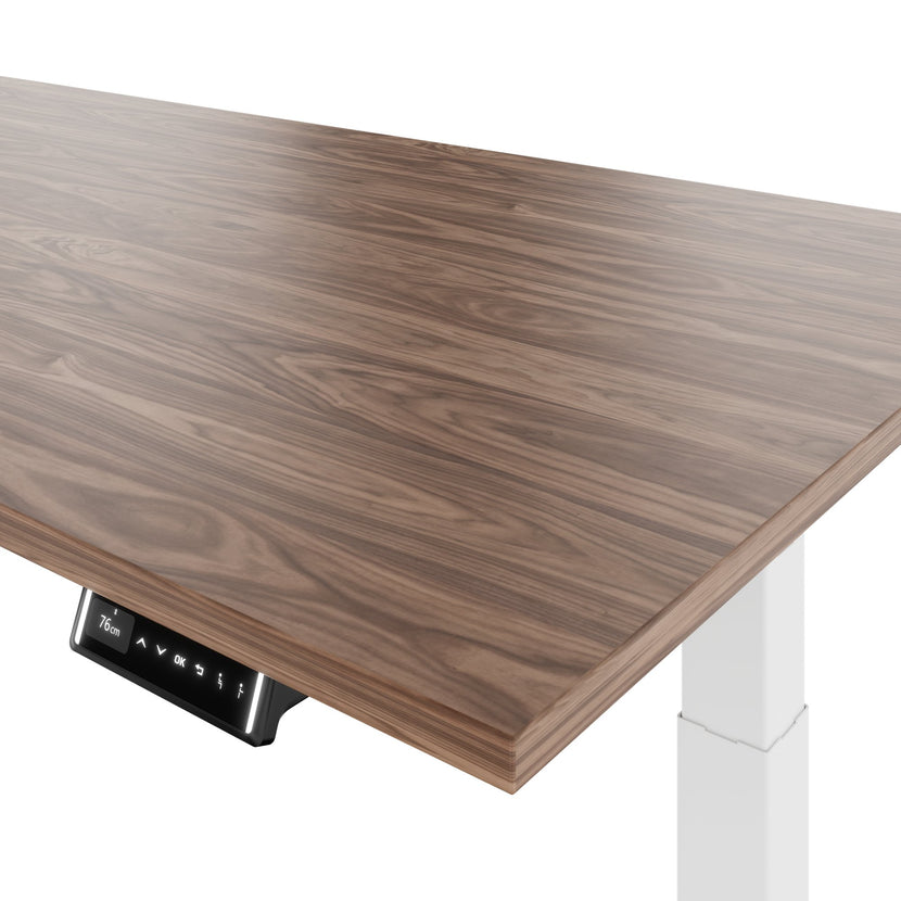 TELDRA Pro, Desk a 2 motori | 1600 - 2000 mm, regolabile in altezza elettricamente, vera fila di legno in legno