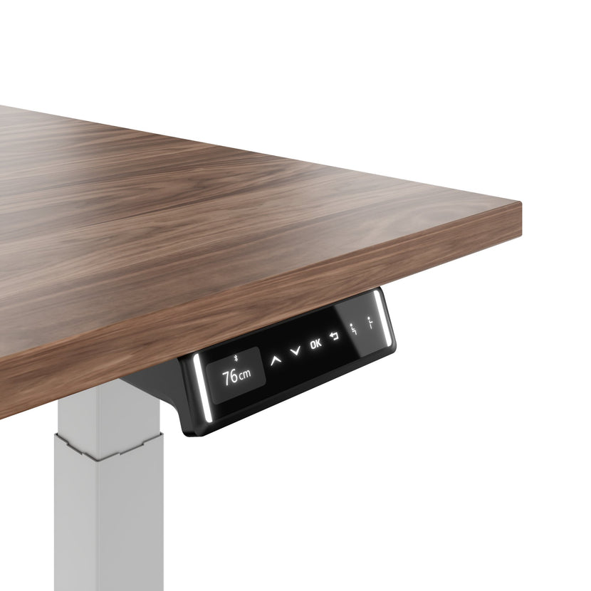 TELDRA Pro, Desk a 2 motori | 1600 - 2000 mm, regolabile in altezza elettricamente, vera fila di legno in legno