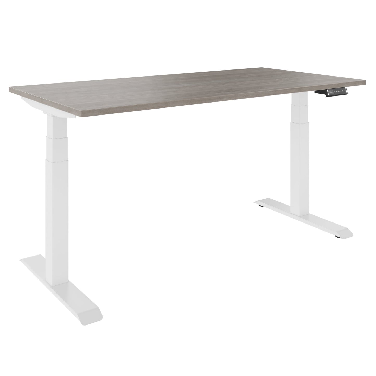 TELDRA Pro, Desk a 2 motori | 1600 - 1800 mm, regolabile in altezza elettricamente, grigio di quercia nordica