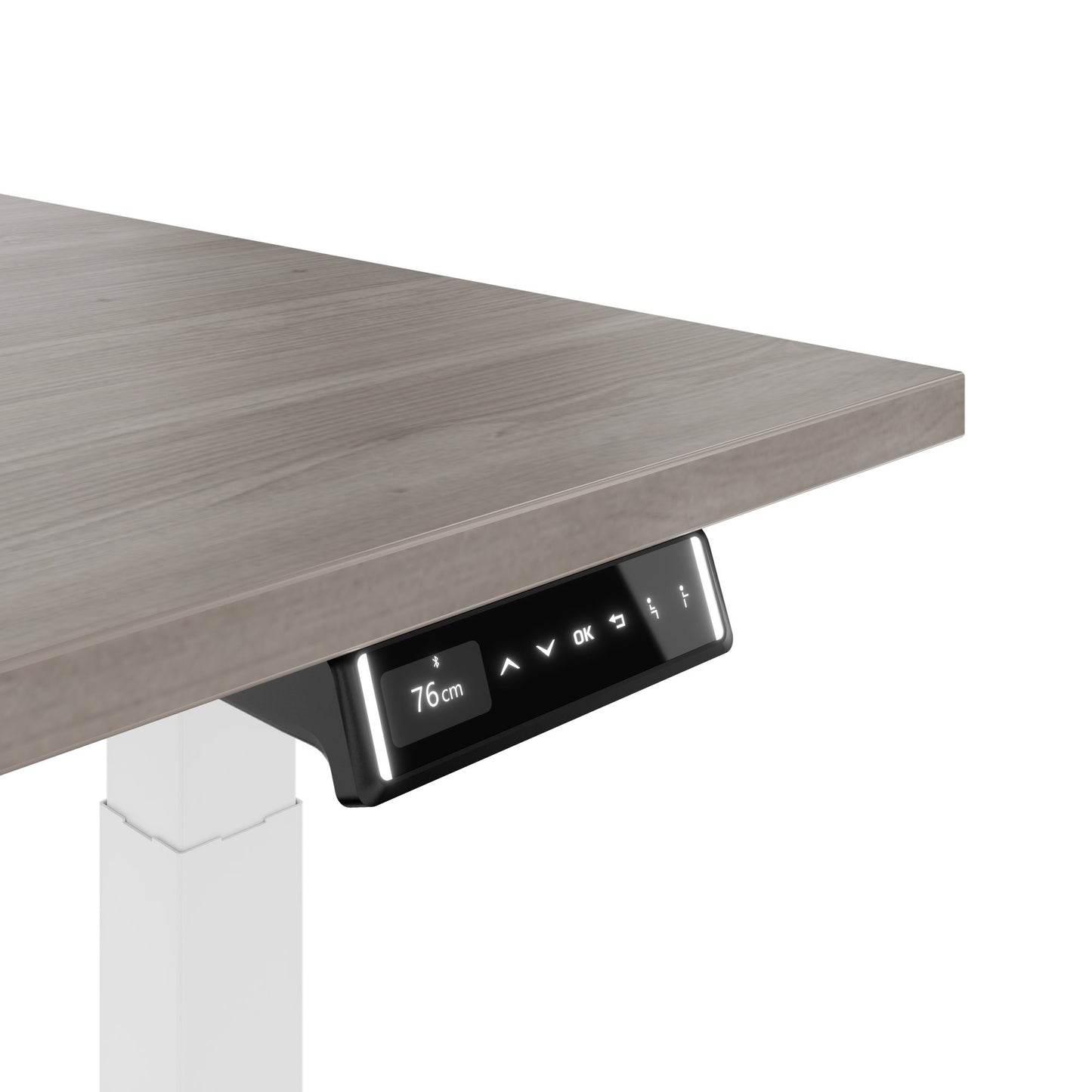 TELDRA Pro, Desk a 2 motori | 1600 - 1800 mm, regolabile in altezza elettricamente, grigio di quercia nordica