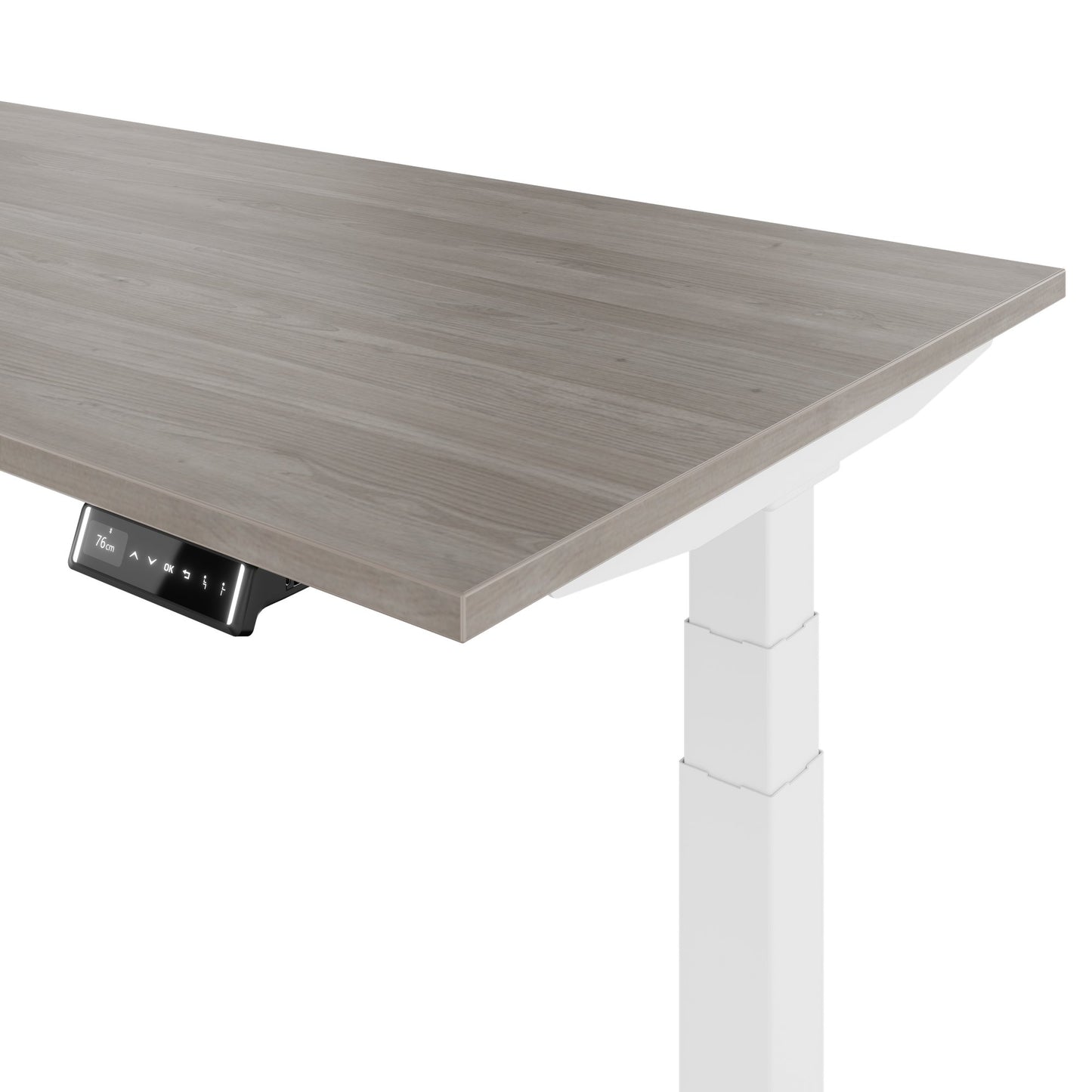 TELDRA Pro, Desk a 2 motori | 1600 - 1800 mm, regolabile in altezza elettricamente, grigio di quercia nordica