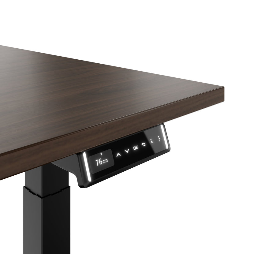 TELDRA Pro, Desk a 2 motori | 1600 - 1800 mm, regolabile elettricamente altezza, noce