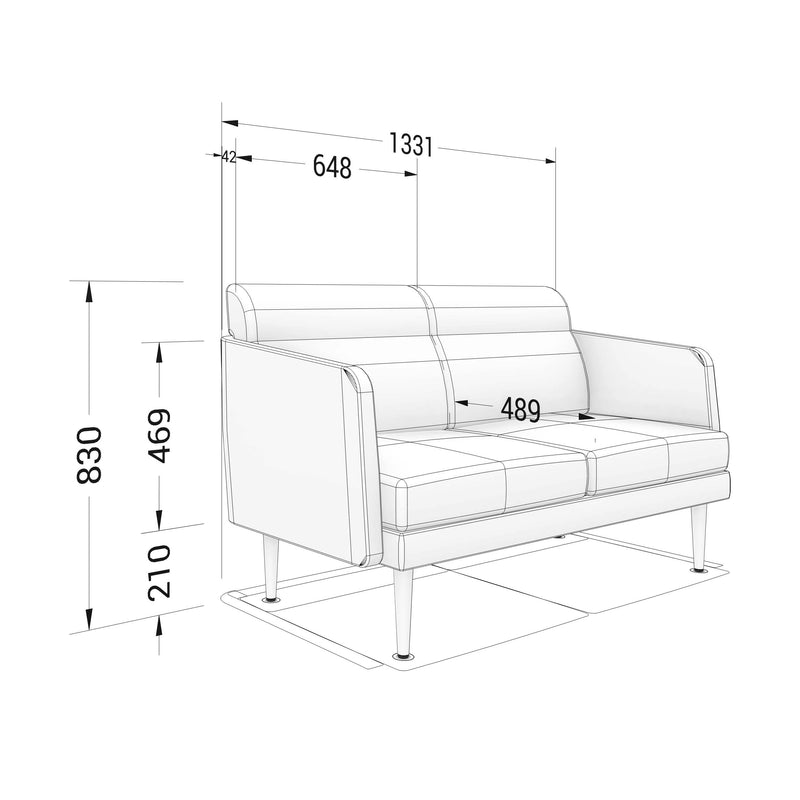 ARCIPELAGO Sofa | 2-Sitzer, Bezugsstoffe BERTA / SYNERGY - 5 Main Image