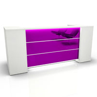 Novum reception counter | 3200-4000 mm, multicolor LED lighting, anthracite