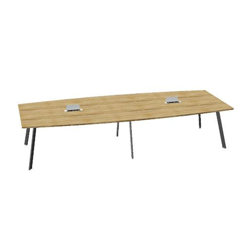 Tavolo da conferenza AXY | 2800-4800 mm, tre varianti di base, mediabox opzionale
