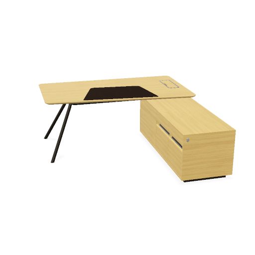 ARQUS Chefschreibtisch | 1800-2200 x 760 mm, Echtholzfurnier