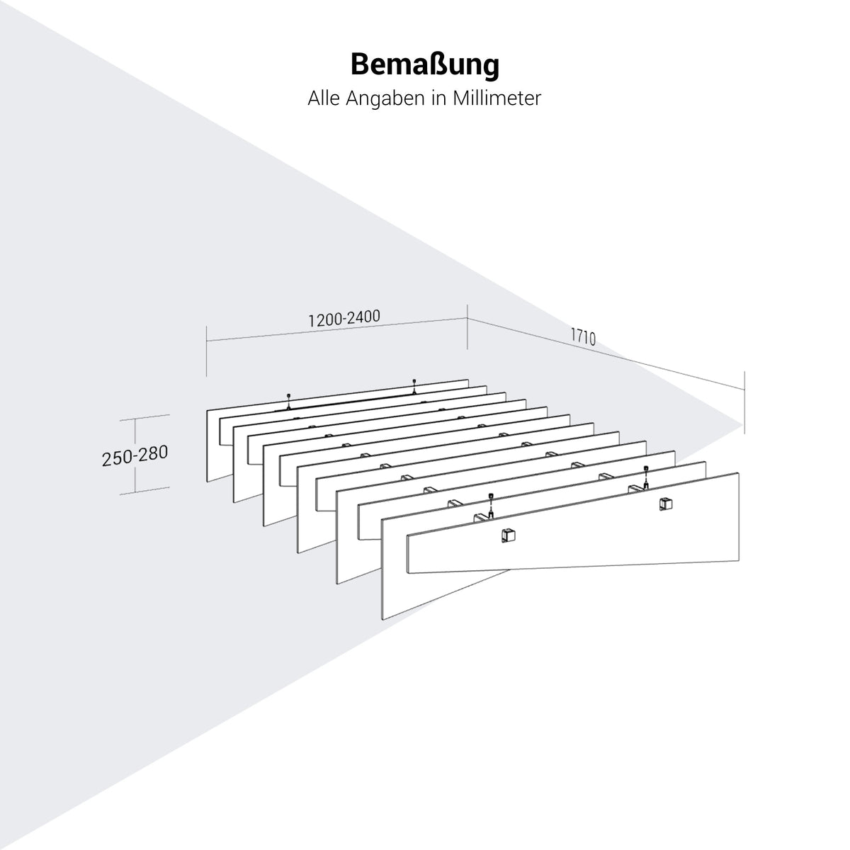 ACOUSTIC ARTWORK Baffel | 1200-2400 x 250-280 mm,  3 verschiedene Formen - 6 Lightbox Main Image