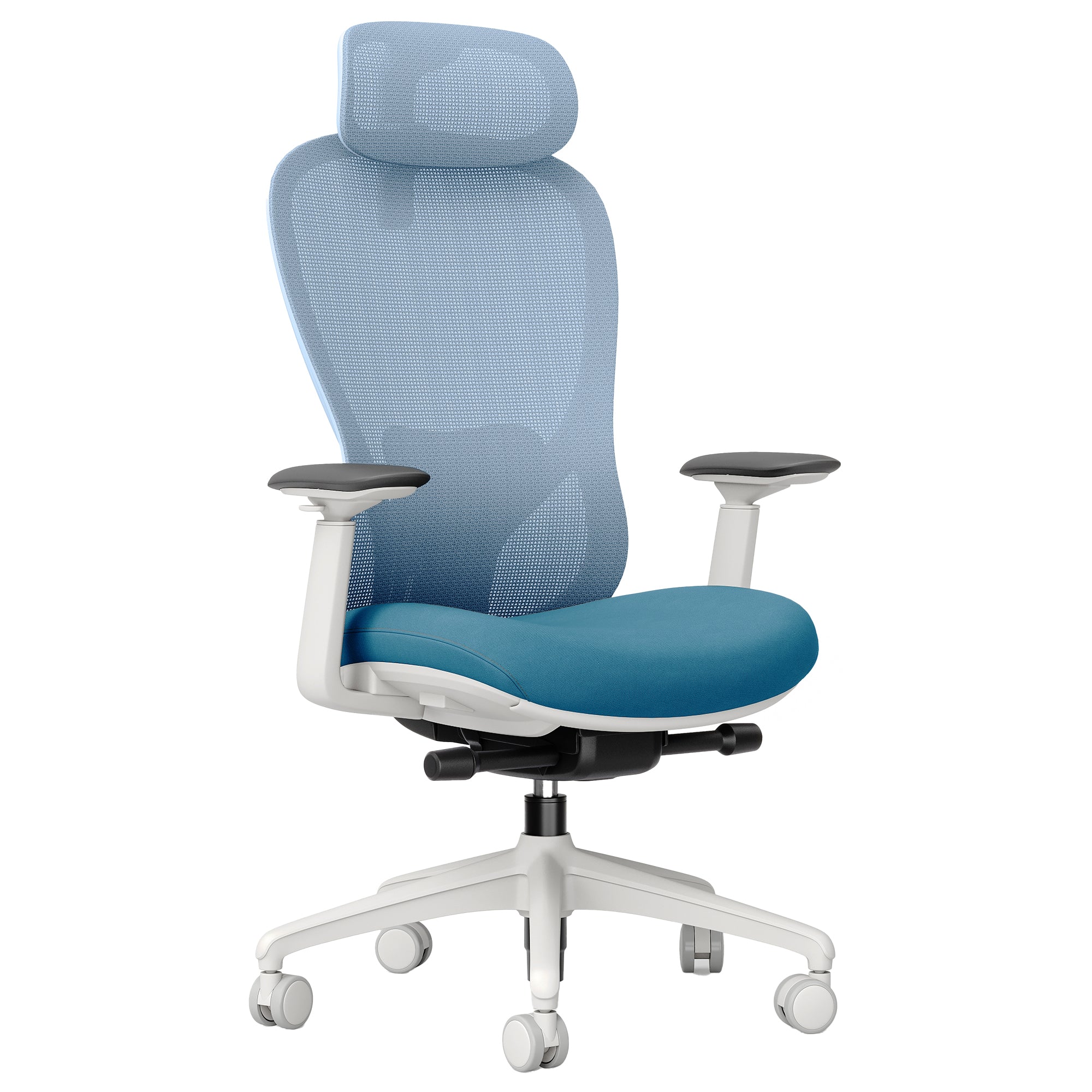 ACTIVE PRO Bürodrehstuhl | Synchronmechanik, 4D-Armlehnen, Blau