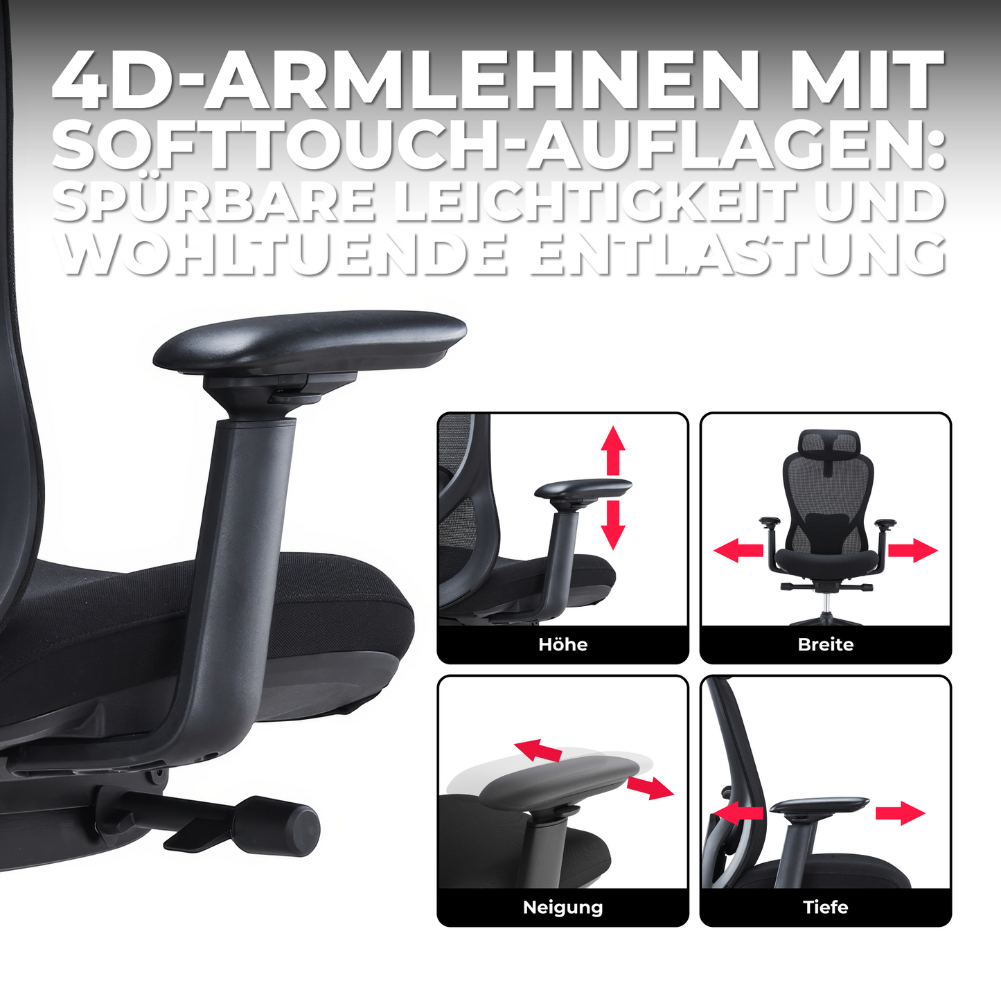 ACTIVE PRO Bürodrehstuhl | Synchronmechanik, 4D-Armlehnen, Grün