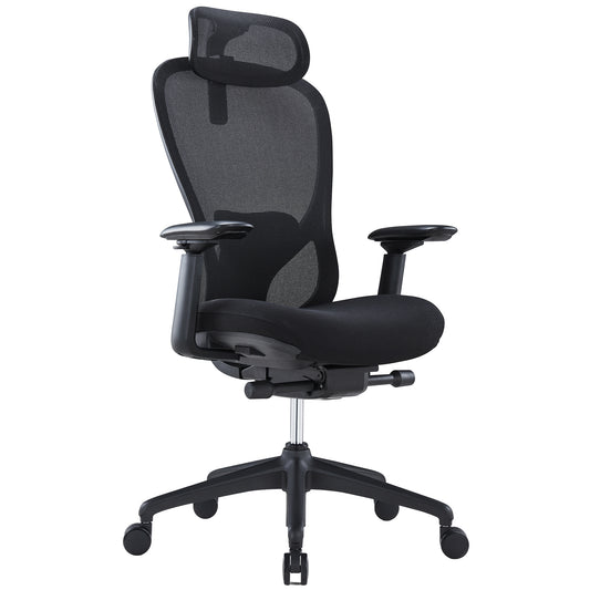 ACTIVE PRO Siège de bureau pivotant | Mécanisme synchrone, accoudoirs 4D, noir