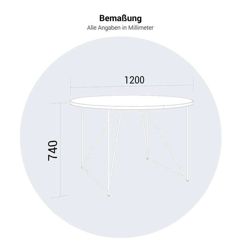 AIR Tableau de réunion | Round, Ø 1200 mm (4 personnes), chêne ambre
