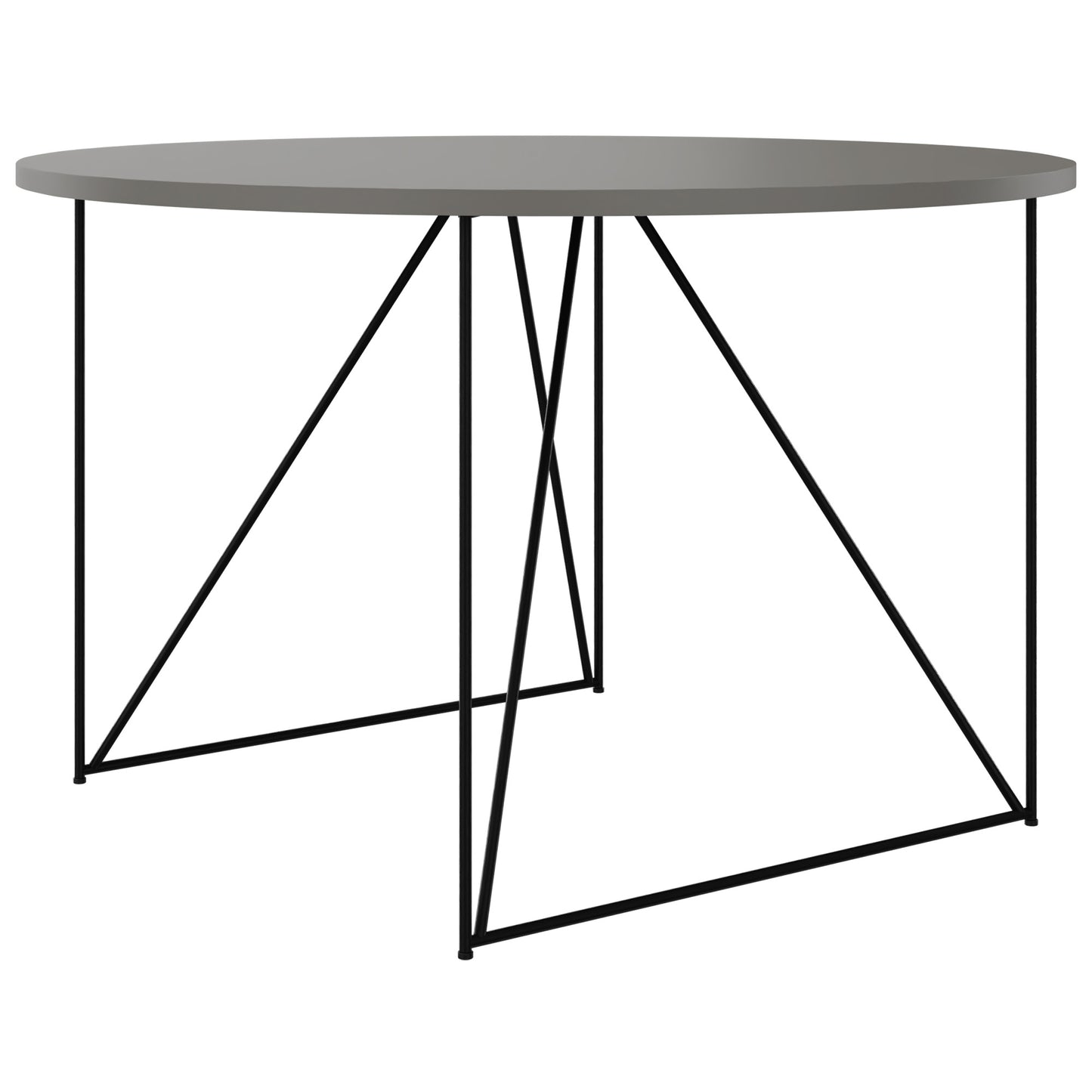 Table de réunion AIR | Rond, Ø 1200 mm (4 personnes), gris Cubanite