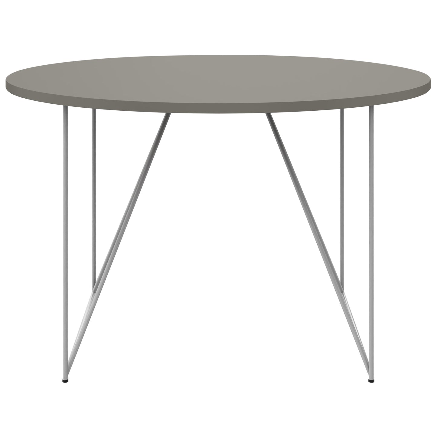 Table de réunion AIR | Rond, Ø 1200 mm (4 personnes), gris Cubanite