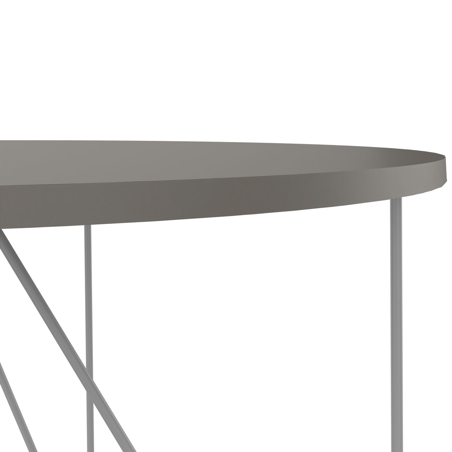 Table de réunion AIR | Rond, Ø 1200 mm (4 personnes), gris Cubanite