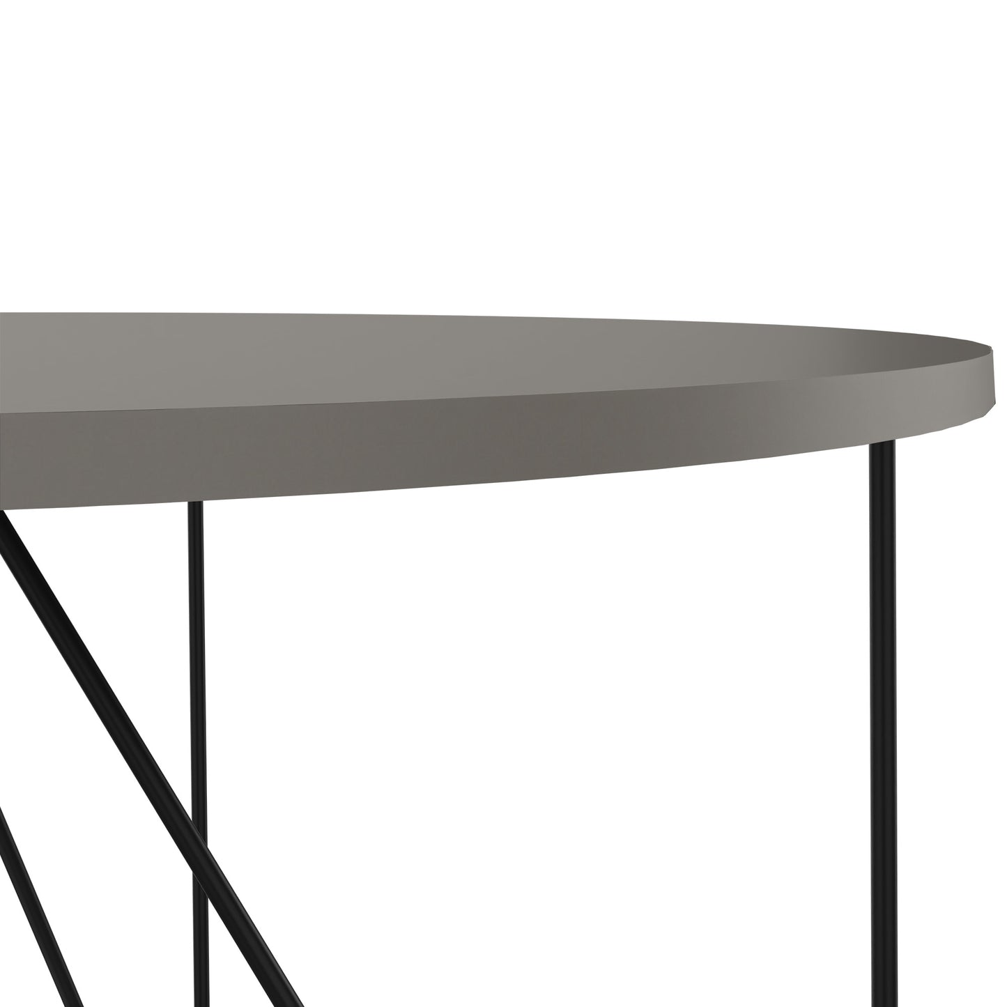 Table de réunion AIR | Rond, Ø 1200 mm (4 personnes), gris Cubanite