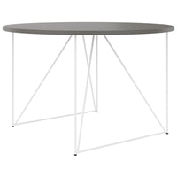 Table de réunion AIR | Rond, Ø 1200 mm (4 personnes), gris Cubanite