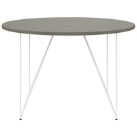 Table de réunion AIR | Rond, Ø 1200 mm (4 personnes), gris Cubanite