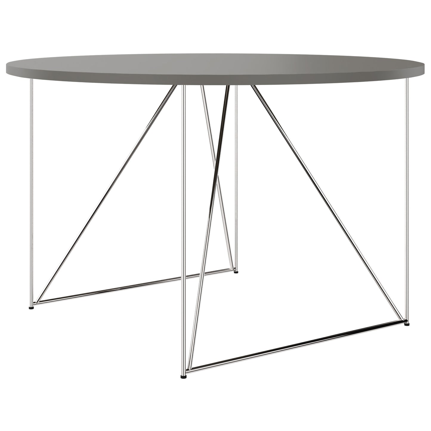 Table de réunion AIR | Rond, Ø 1200 mm (4 personnes), gris Cubanite