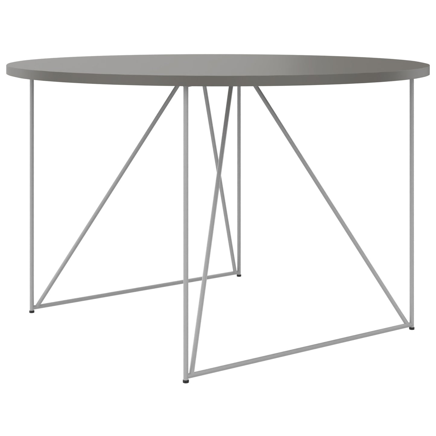 Table de réunion AIR | Rond, Ø 1200 mm (4 personnes), gris Cubanite