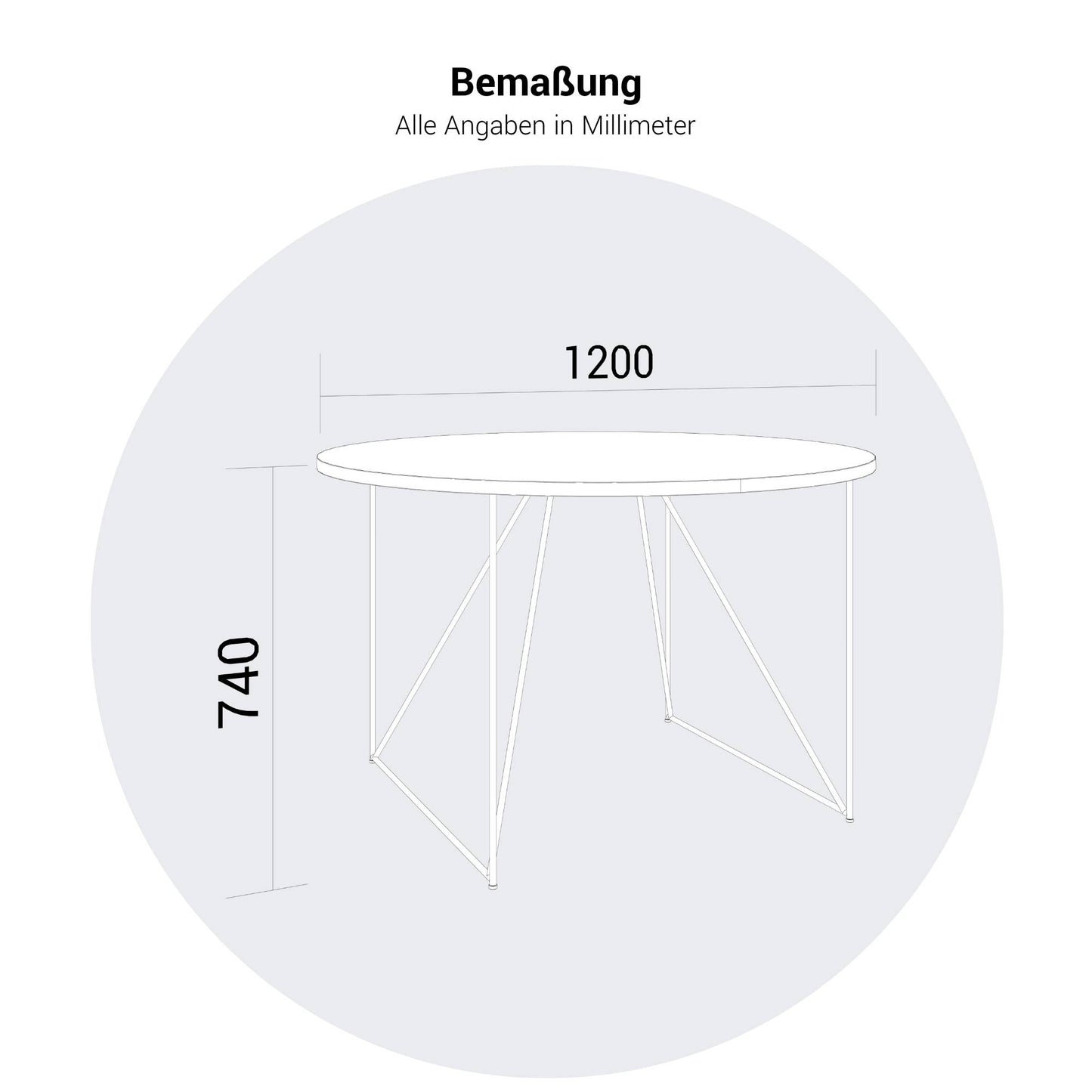 AIR Tableau de réunion | Round, Ø 1200 mm (4 personnes), North Oak Gray