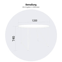 AIR Tableau de réunion | Round, Ø 1200 mm (4 personnes), North Oak Gray