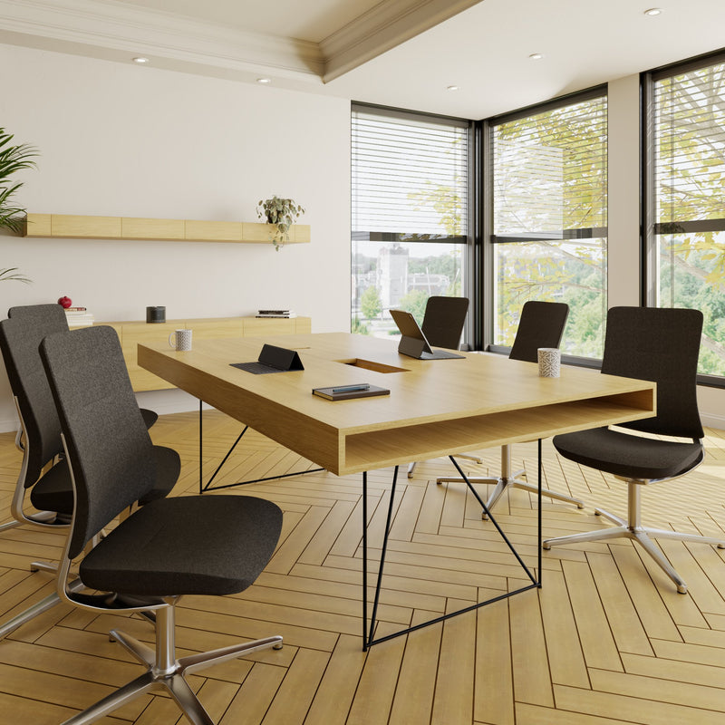 AIR EXECUTIVE Konferenztisch | 2200 x 1300 mm (8 Personen), Echtholzfurnier - 2 Main Image