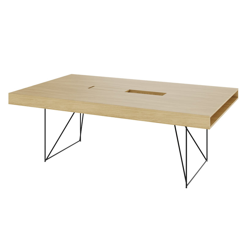 AIR EXECUTIVE Konferenztisch | 2200 x 1300 mm (8 Personen), Echtholzfurnier - 4 Main Image