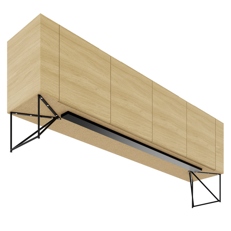 AIR EXECUTIVE Sideboard | 2200 x 780 mm, Echtholzfurnier - 16 Main Image