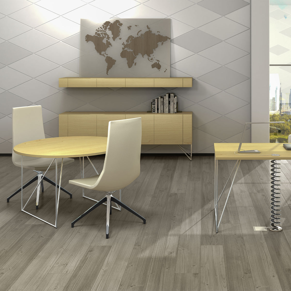 AIR EXECUTIVE Sideboard | 2200 x 780 mm, Echtholzfurnier - 8 Lightbox Main Image