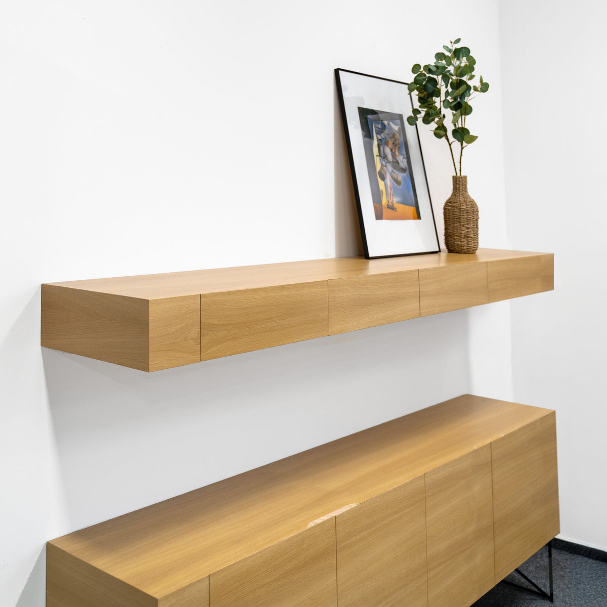 AIR EXECUTIVE Wandregal | 2200 x 150 mm, Echtholzfurnier