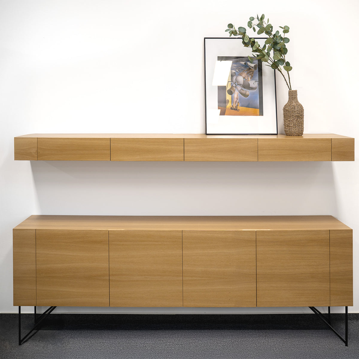 AIR EXECUTIVE Wandregal | 2200 x 150 mm, Echtholzfurnier