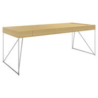 Bureau exécutif AIR | 2200 x 800 mm, tiroirs intégrés, placage chêne