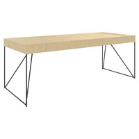 Bureau exécutif AIR | 2200 x 800 mm, tiroirs intégrés, placage érable