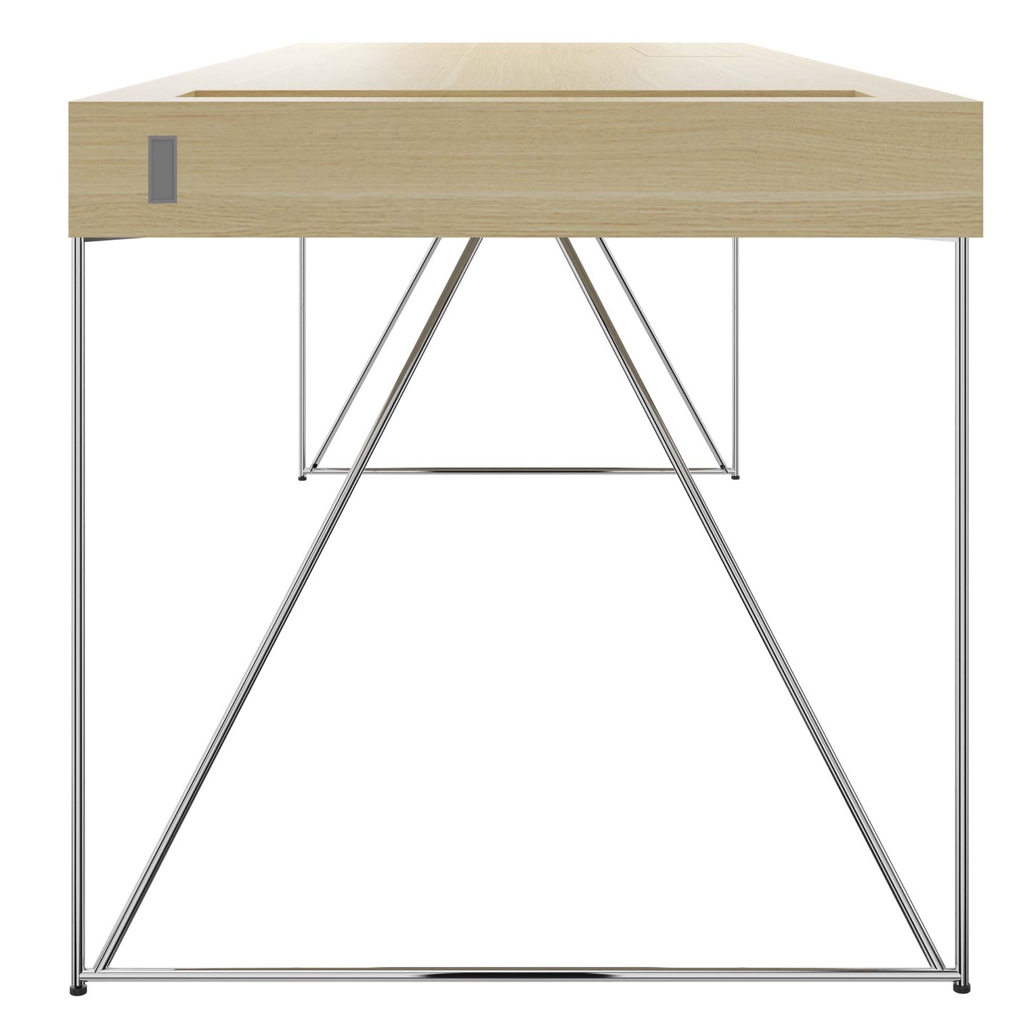 AIR executive desk | 2200 x 800 mm, integrated drawers, ash veneer