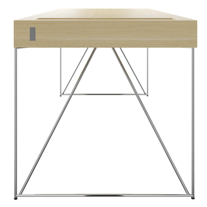 AIR Chefschreibtisch | 2200 x 800 mm, integrierte Schubladen, Esche Furnier